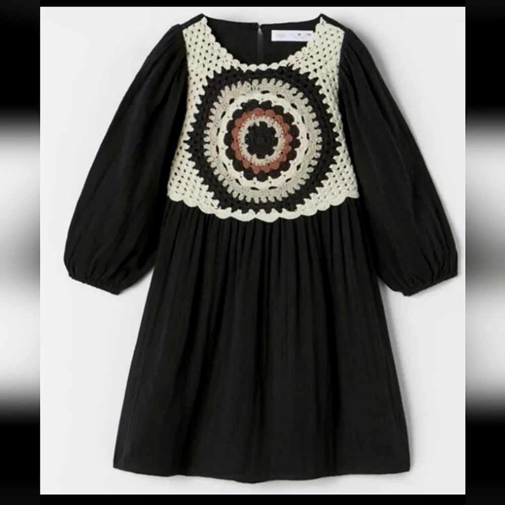Zara embroidered dress